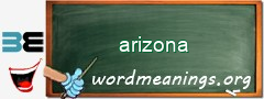 WordMeaning blackboard for arizona